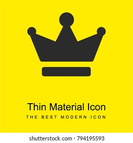 Crown bright yellow material minimal icon or logo design