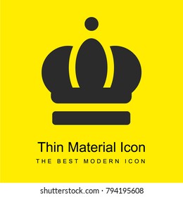 Crown bright yellow material minimal icon or logo design
