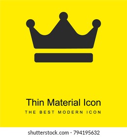 Crown bright yellow material minimal icon or logo design