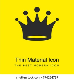 Crown bright yellow material minimal icon or logo design