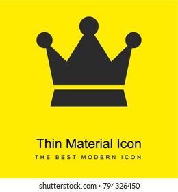 Crown bright yellow material minimal icon or logo design
