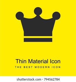 Crown bright yellow material minimal icon or logo design