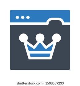 crown browser glyph colour vector icon