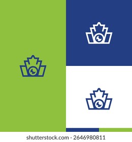 crown camera lens logo design