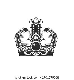 The crown. Can be used as a sketch of a tattoo.
