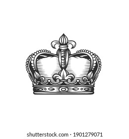 The crown. Can be used as a sketch of a tattoo.