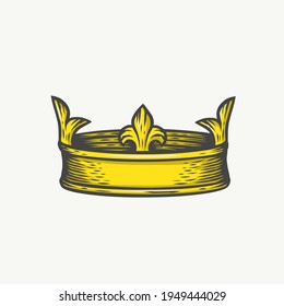 A crown. Can be used as a sketch of a tattoo.