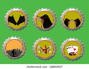 crown cap with image