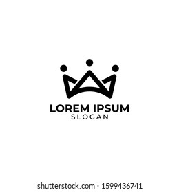 crown capital logo design, monochrome logo