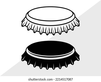 Crown Caps SVG Impresora Vector Ilustración