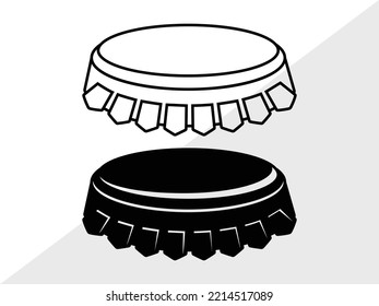Crown Caps SVG Printable Vector Illustration