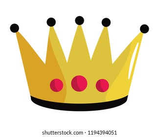 Crown cartoon isolated
