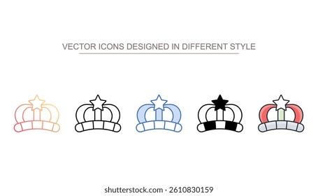 Crown Case icon design with white background stock illustration