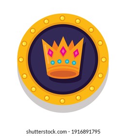 crown casino figure slots in chip vector illustration design