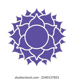 crown chakra sahasrara sign isolated