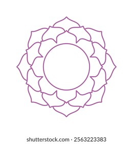 crown chakra sahasrara sign isolated