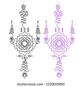 Crown Chakra Totem protects and boosts chakra vibrations. And you get this effect by looking and using each symbol