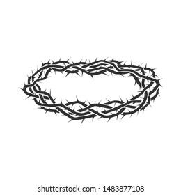 Crown of Christ isolated on white. Vector illustration.