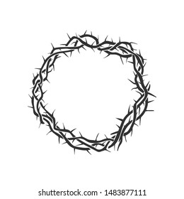 Crown of Christ isolated on white. Vector illustration.