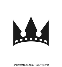 crown of cinema logo template.