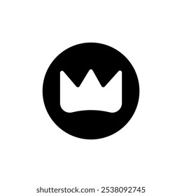 Crown Circle icon eps 10