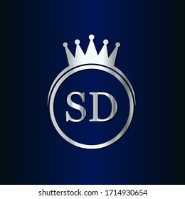crown with circle Letters Logo