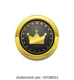 Crown Circular Vector Gold Web Icon Button