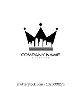 crown city logo design vector