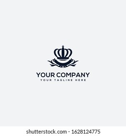crown clinic health logo retro and vintage
