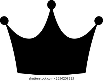 Crown clip art design on plain white transparent isolated background for card, shirt, hoodie, sweatshirt, apparel, card, tag, mug, icon, poster or badge