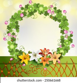 Crown clover and lilies