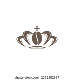 Crown Coffee Logo Design Vector