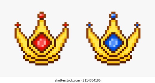 Colección cortada en estilo de arte de píxeles