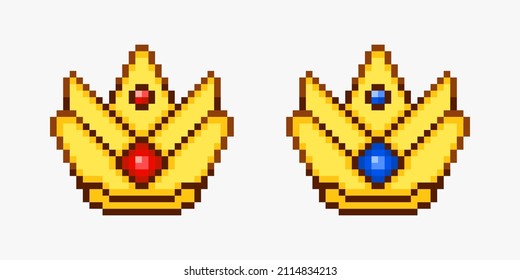 Colección cortada en estilo de arte de píxeles