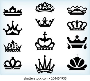 Crown collection. Vector