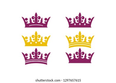 Crown collection - vector silhouette