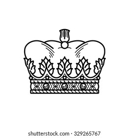 Crown collection - vector silhouette black crown icons set