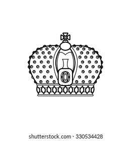 Crown collection - vector silhouette black crown icons set