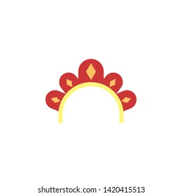 Crown color icon. Element of boho color icon. Premium quality graphic design icon. Signs and symbols collection icon for websites, web design, mobile app