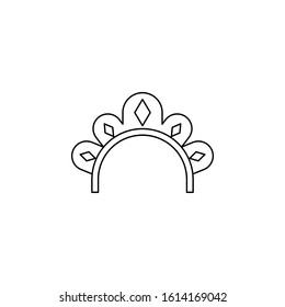 Crown color icon. Simple thin line, outline vector of boho icons for ui and ux, website or mobile application