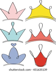 crown, color, vector illustration