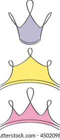 Crown, the color of the year, vector illustration