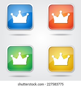 Crown Colorful Vector Icon Design