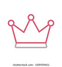 crown colour line vector icon