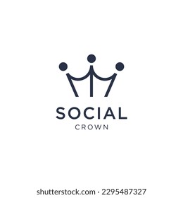 crown community vector logo design
