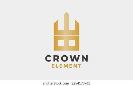 Diseño de concepto de la corona para la construcción de arquitectura y los negocios
