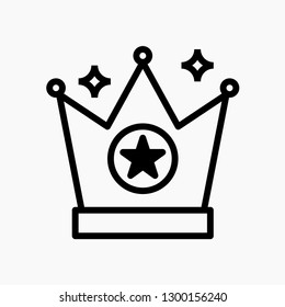 Crown concept line icon. Simple element illustration.  Crown concept outline symbol design. Can be used for web and mobile UI/UX . Modern vector style.