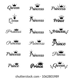 Crown Concept Logo Design Template. Princess crown icon