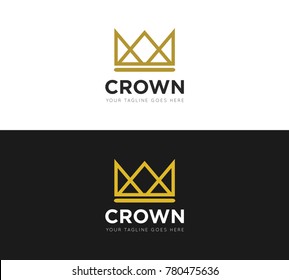 crown concept logo, icon, symbol, ilustration design template