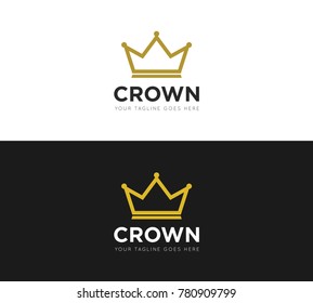 crown concept logo, icon, symbol, ilustration design template